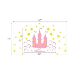 Castle Wall Decal Fairy Princess Personalized Lettering Vinyl Sign For Girls, Kids Room Decor Sticker Wall Decal Art - thumbnail 3