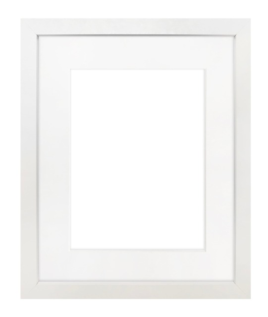 H7 White Photo Frame With Mount Modern Style - image 1
