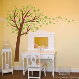 Blossom Tree Vinyl Decal - Tree, Art, Nursery, Childs Room, Decal, Wall Art, Artistic - thumbnail 2
