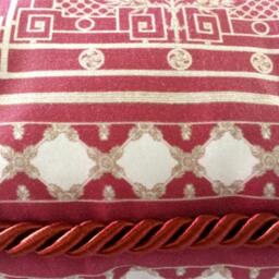 Cage Pillow - Cranberry/Taupe - thumbnail 3