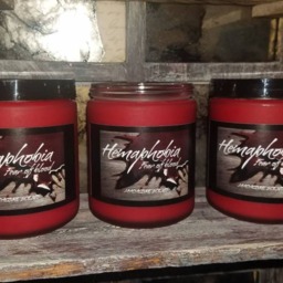 Hemaphobia - The Fear Of Blood - 9 Ounce Soy Wax Glass Jar Candle Blood - thumbnail 3