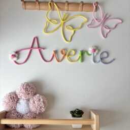 Butterfly Wire Wall Decor For Kids Room - Personalized in Any Color Scheme - thumbnail 2