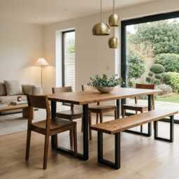 Pine Dining Table, Light Solid Wood - Handmade Custom-Built 80-240cm, Made in Somerset UK Free Delivery - thumbnail 2