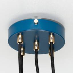 Bjorn 5-Port Ceiling Pendant Lamp Navy Textile Cable Raw Brass - thumbnail 2