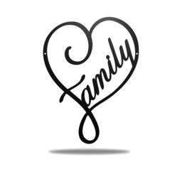 Family Heart Metal Wall Art - thumbnail 2