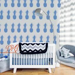 Pineapple Wall Decal, Decal For Nursery, Wallpaper Sticker, Mural, Beach Tropical Fruit Wall Decor-Set Of 40 Dk079 - thumbnail 2