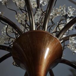 Chandeliers Light With Clear Jumping Flowers, Ceiling Lighting Fixtures Chandelier 10 Arms For Dining Room Table - thumbnail 2