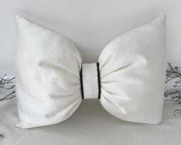 Luxury Bespoke Custom Bow Cushion - Choose Your Own Fabric. Decorative Interior Cushions Pillow The Couture - thumbnail 1