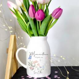 Personalised Vase, Mothers Day Gift, Ceramic Gift For Mum, Nanny Mum Gifts, Flower Grandma Her - thumbnail 1