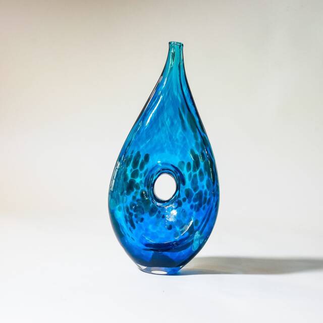 Blown Glass Vase Shed A Tear By Art Freas, Artist - image 1