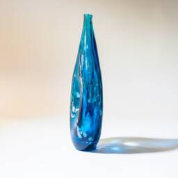 Blown Glass Vase Shed A Tear By Art Freas, Artist - thumbnail 3
