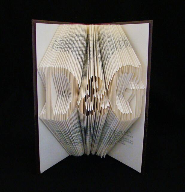 Anniversary Gift Letter & Initials Boyfriend Girlfriend Folded Book Sculpture - image 1