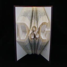 Anniversary Gift Letter & Initials Boyfriend Girlfriend Folded Book Sculpture - thumbnail 3