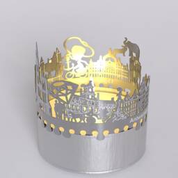 Antwerp Skyline Shadow Play - Beautiful Souvenir Candle Attachment, Projects Iconic Landmarks For A Mesmerizing Room Ambience - thumbnail 4