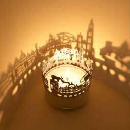 Antwerp Skyline Shadow Play - Beautiful Souvenir Candle Attachment, Projects Iconic Landmarks For A Mesmerizing Room Ambience - thumbnail 2