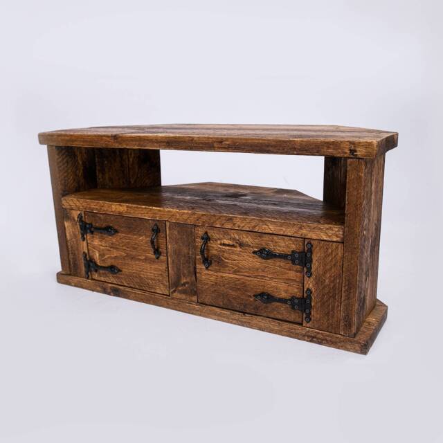Repton Tv Stand -By Dab Chic & Vintage/Bespoke Rustic Sideboard Furniture Handmade Solid Wood Design Industrial Table Living Room - image 1