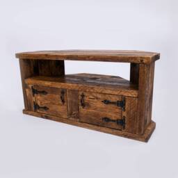 Repton Tv Stand -By Dab Chic & Vintage/Bespoke Rustic Sideboard Furniture Handmade Solid Wood Design Industrial Table Living Room - thumbnail 1