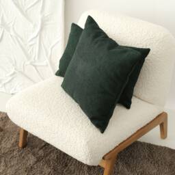 Any Size Boho Teddy Boucle Throw Pillow Cover, Soft Comfy Textured Beige & Camel Lumbar Case, Invisible Zipper, Cozy Home Decor, 14x14 - thumbnail 3