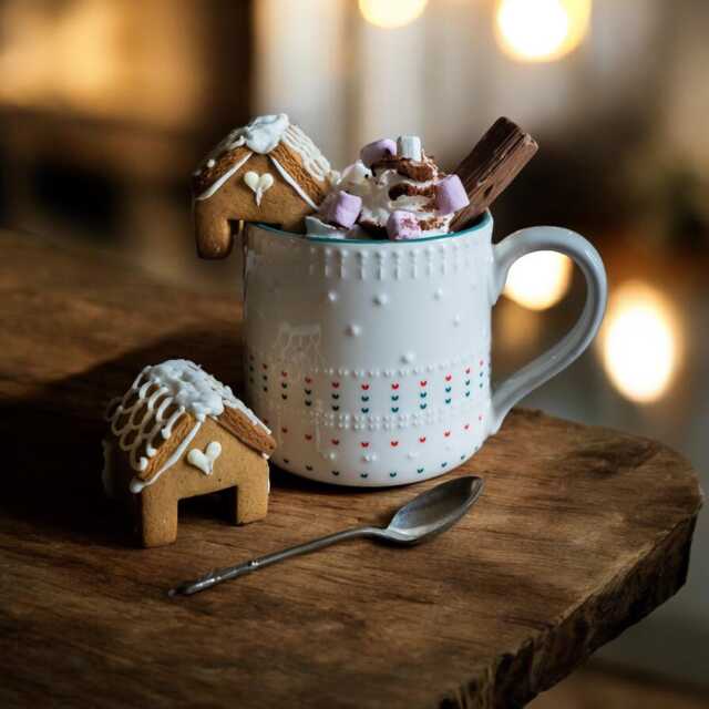 Set Of 4 Gingerbread Houses - Mug House Mini Edible Christmas Stockings - image 1