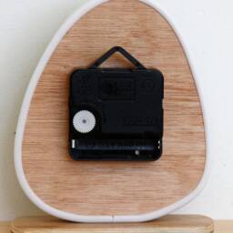 Grey Mantel Clock - New 15cm Modern Wood Handmade Unique Wooden Desk Gift Off The Wall Clocks - thumbnail 4