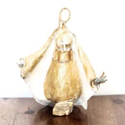 Praying Nun On Jerusalem Stone/Christianity Holly Land Christmas Gift Ooak - thumbnail 4