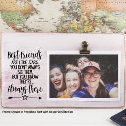 Best Friends Are Like Stars Always There Wooden Picture Frame, Going Away, Sorry We Can't Be Together, Wish I Could See You Miss Gift - thumbnail 3