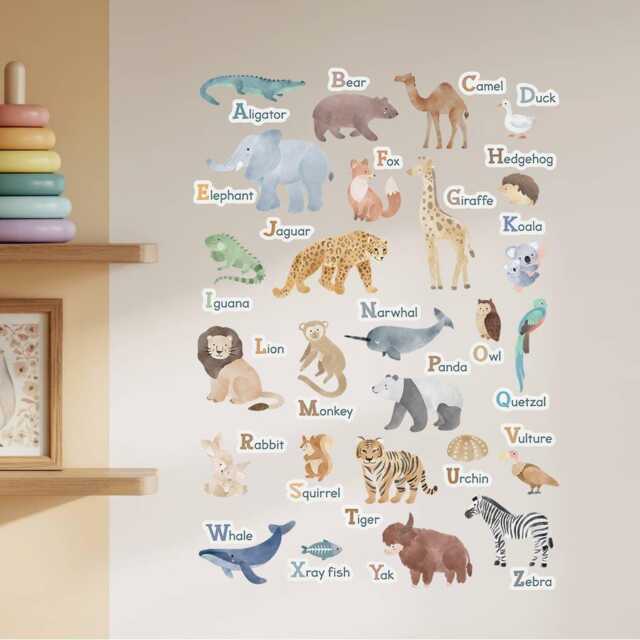 Abc Animal Friends Alphabet Wall Stickers - image 1