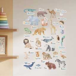 Abc Animal Friends Alphabet Wall Stickers - thumbnail 1