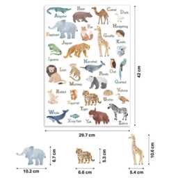 Abc Animal Friends Alphabet Wall Stickers - thumbnail 4