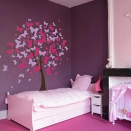 Large Wall Tree Baby Nursery Decal Butterfly Cherry Blossom 1140 - 7 Feet Tall - thumbnail 2