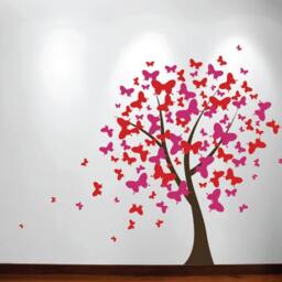 Large Wall Tree Baby Nursery Decal Butterfly Cherry Blossom 1140 - 7 Feet Tall - thumbnail 3