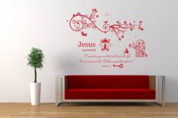 John 14 V 6 Christian Verse Bible Quote, Niv. Vinyl Wall Art Sticker Decal. Home, Church, School Decor. 120cm Wide X 88.1cm High - thumbnail 1