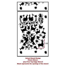 Otomi Stencil Pattern - Reusable Stencils For Diy Wall Decor Better Than Wallpaper - thumbnail 4