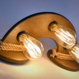 Wooden Sconce With Edison Lamps, Rustic Wall Lamp, Light, Plywood Wooden Lighting Fixture, Original Handmade - thumbnail 2