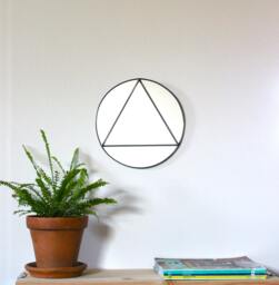Circle Triangle Wall Mirror Geometric/Handmade