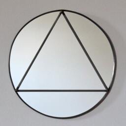 Circle Triangle Wall Mirror Geometric/Handmade - thumbnail 3
