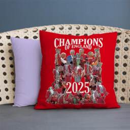 Liverpool Champions Of England 2024-25 Jumbo Cushion 60x60 cm Great Gift For Fans Unofficial Printed in The UK Design 2 - thumbnail 2