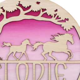 Personalised Horse Name Sign - Handcrafted Wooden Nursery & Bedroom Wall Decor - thumbnail 2