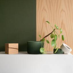 Green Indoor Wood Planter - Praha - thumbnail 3