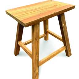 Henley Recycled Teak Slatted End Table Or Stool 45cm - thumbnail 4