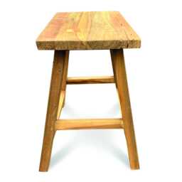 Henley Recycled Teak Slatted End Table Or Stool 45cm - thumbnail 2