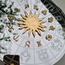 Zodiac Wheel Mirror, Horoscope Art Spiritual Home Decor Witchy Aesthetic Star Sign Engraved Mirror Astrology Gift Celestial Boho - thumbnail 2