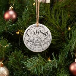 New Home Christmas Ornament - First in New Our First Personalised Christmas Tree Decoration - thumbnail 4