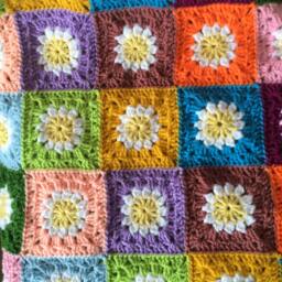 Granny Square Crochet Blanket - thumbnail 3