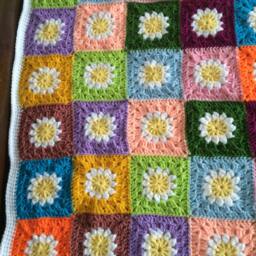 Granny Square Crochet Blanket - thumbnail 4