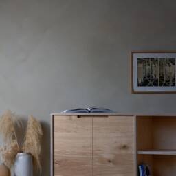 Konk ??? Teal Sideboard [Oak] Bespoke Sizes Available Oak & Steel Cabinet With Storage, Media Unit Doors - thumbnail 2