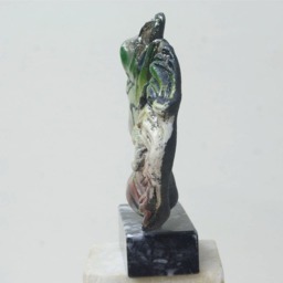 Raku Horse Figurine Bucephalus Handmade Sculpture Stoneware Statue Greek New Art - thumbnail 3