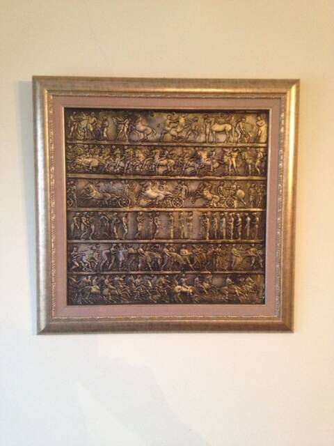 Ancient World Frieze Bronze Bas Relief Replica Wall Decor - image 1