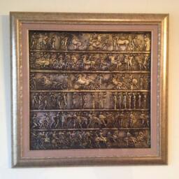Ancient World Frieze Bronze Bas Relief Replica Wall Decor - thumbnail 2