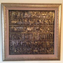 Ancient World Frieze Bronze Bas Relief Replica Wall Decor - thumbnail 3